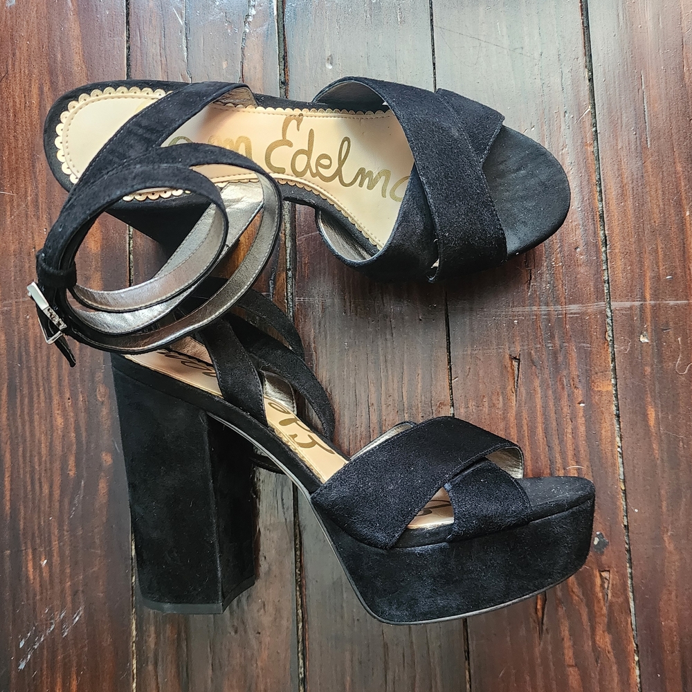 Sam Edelman Women's Black Platform Sandals (Mara)